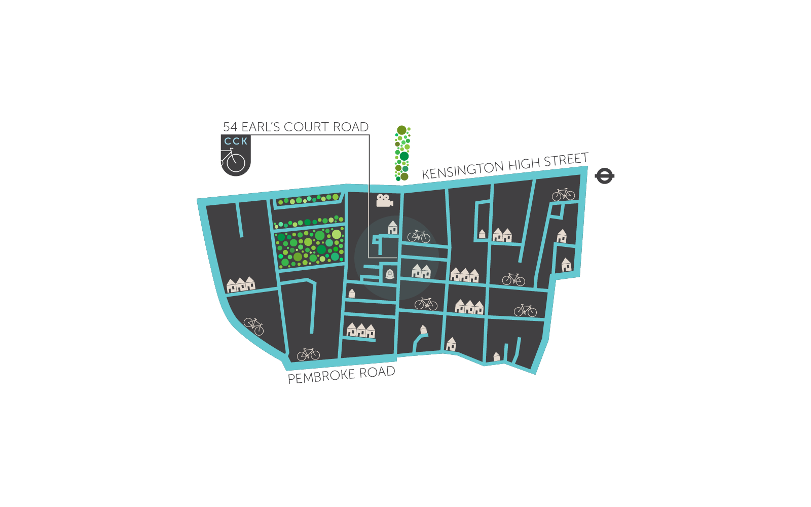 Cyclecare Kensington Map